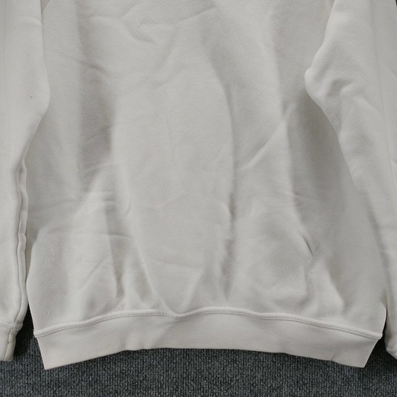 Nike Mens Hoodie White Medium Metallic Logo Funnel Neck Pullover Long Sleeve - Picture 7 of 15
